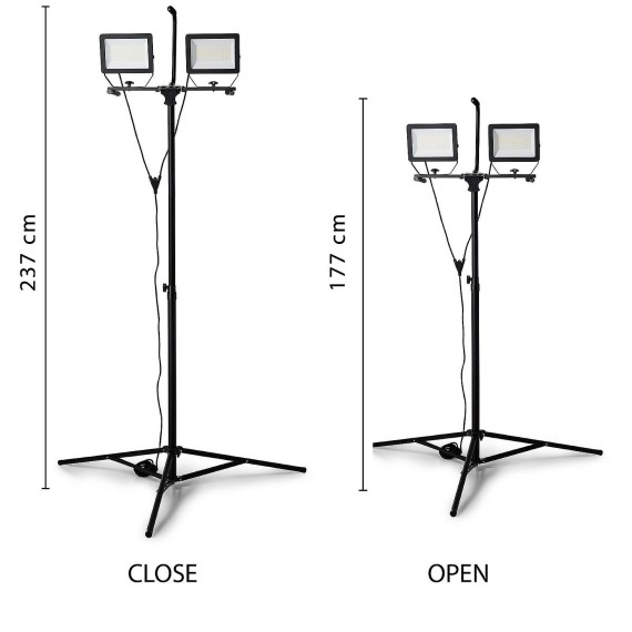 MINOS : 2 projecteurs trépieds LED, 2 x 100 W,...