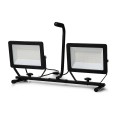 MINOS : 2 projecteurs trépieds LED, 2 x 100 W, 17 000 lumens, câble de 3 m, IP65 : Noir