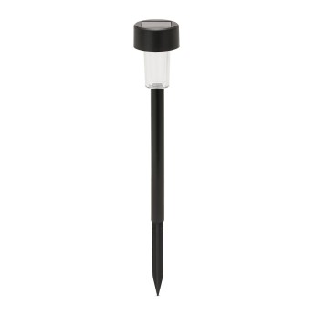 BLOSSOM: Solar LED garden stake. Black plastic.