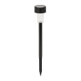 BLOSSOM: Solar LED garden stake. Black plastic.