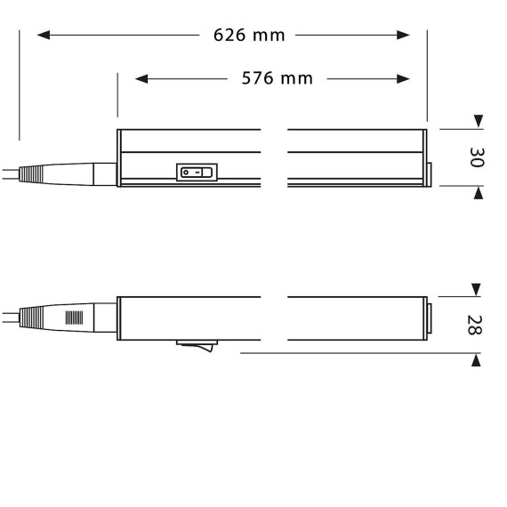 LED-Unterbauleuchte, 8 W, Länge 57,6 cm, mit...