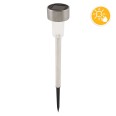 BLOSSOM: LED solar garden stake. Plastic with aluminum finish.