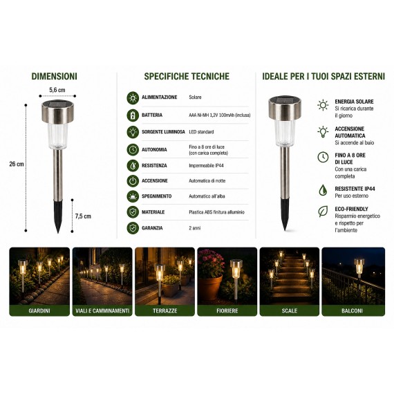 BLOSSOM: LED solar garden stake. Plastic with...