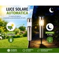 POLE: picchetto solare LED da giardino. Plastica finitura alluminio