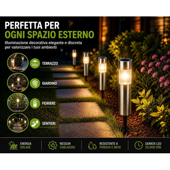 POLE: picchetto solare LED da giardino....