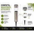 POLE: picchetto solare LED da giardino. Plastica finitura alluminio