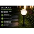 GLOBE : 1 lampe solaire de jardin à LEDØ 10 cm. En plastique