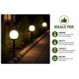 GLOBE : 1 lampe solaire de jardin à LEDØ 10 cm. En plastique