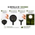 GLOBE : 1 lampe solaire de jardin à LEDØ 10 cm. En plastique