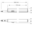 LED under-cabinet light, 8W, length 57.6 cm, with switch, 4000K