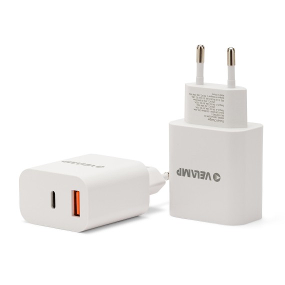 20W AC/DC 220V Charger with USB-A and USB-C...