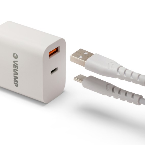 20W AC/DC 220V Charger with USB-A and USB-C...