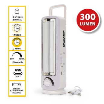 TWIX: Lampada di emergenza ricaricabile 2 tubi LED,... 2