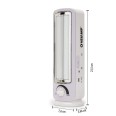 TWIX: Lampada di emergenza ricaricabile 2 tubi LED, 300lm. 23cm