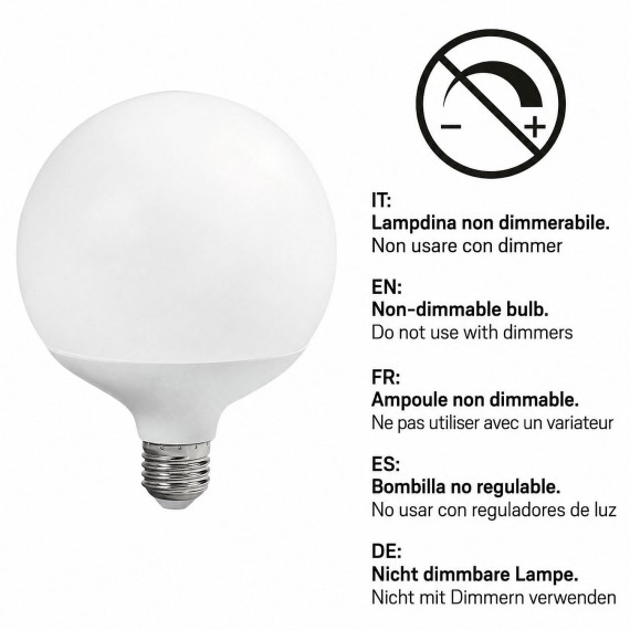 SMD LED bulb, G125 drop, 24W/2500lm, E27 base,...