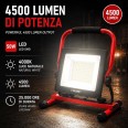 WAINGRO 50W: 50-W-SMD-LED-Arbeitsleuchte mit Bodenhalterung und 2 m Kabel. Schutzart IP65. Rot.