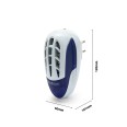 MINI ZAP: Electric mosquito killer with a 1W LED light. Horizontal socket.