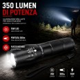 STEEL: 10W LED aluminum flashlight with integrated zoom