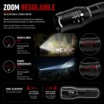 STEEL: 10W LED aluminum flashlight with integrated zoom