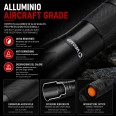 STEEL: 10W LED aluminum flashlight with integrated zoom