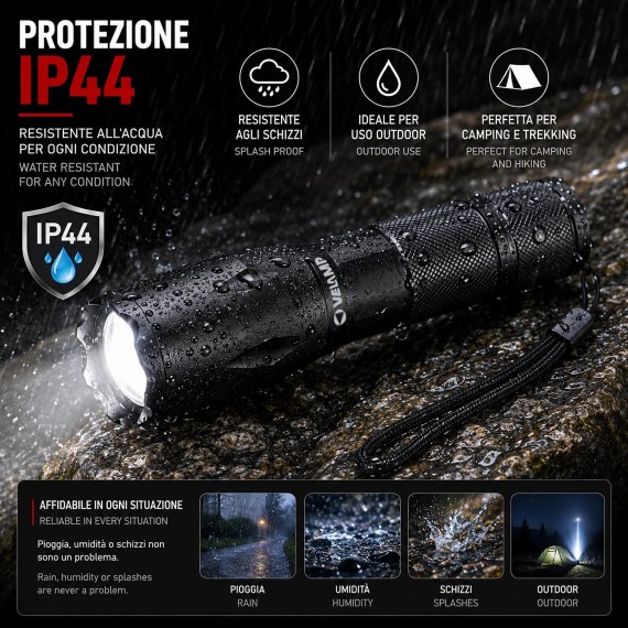 STEEL: 10W LED aluminum flashlight with...