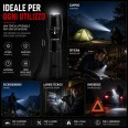 STEEL: 10W LED aluminum flashlight with integrated zoom