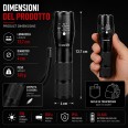 STEEL: 10W LED aluminum flashlight with integrated zoom