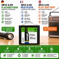 Zink-Kohle-Batterie, flach mit 2 Kühlrippen, 3R12 4,5 V