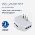Triple socket adapter: 3 10A/16A two-way sockets and 1 16A plug