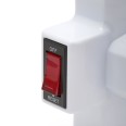 Three-socket 10/16A adapter with Schuko and one 10A plug. With overload protection.