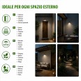 DORY: 350 lumen solar wall light with motion detector