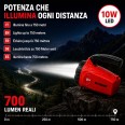 HORNET 10W: Rechargeable 10W/700lm headlight. IP43 with USB cable. Red