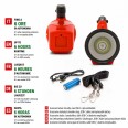 HORNET 10W: Rechargeable 10W/700lm headlight. IP43 with USB cable. Red