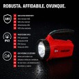 HORNET 10W: Rechargeable 10W/700lm headlight. IP43 with USB cable. Red