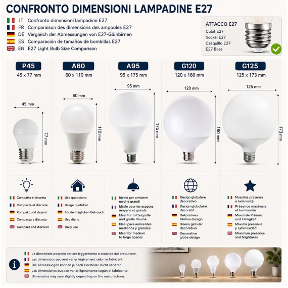 Ampoule LED SMD, culot E27, 3000 K, A95, 20 W /...