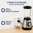 Biplite frontale 2+P 16A + 6A con 2 prese USB-A e 2 prese USB-C