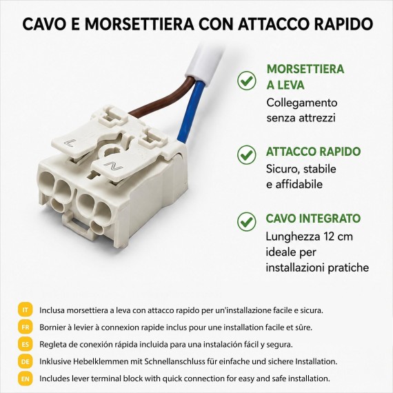 VELAMP Lampadina LED da Cantiere E27 con Cavo e...