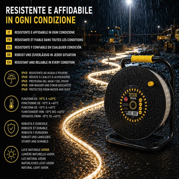 RibbON 50m: striscia LED IP65 65.000 lumen. Con...